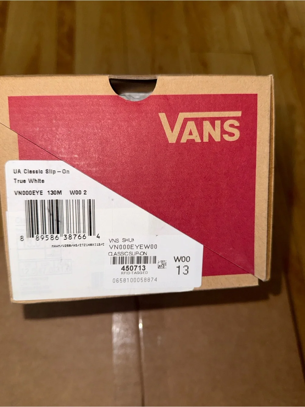 Vans Men’s Classic Slip-On Sneakers in White